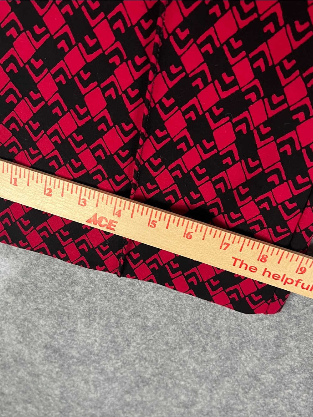 MAEVE Anthropologie Red Black Geometric The Margo Stretch Cropped Flare Pants L - Picture 14 of 16